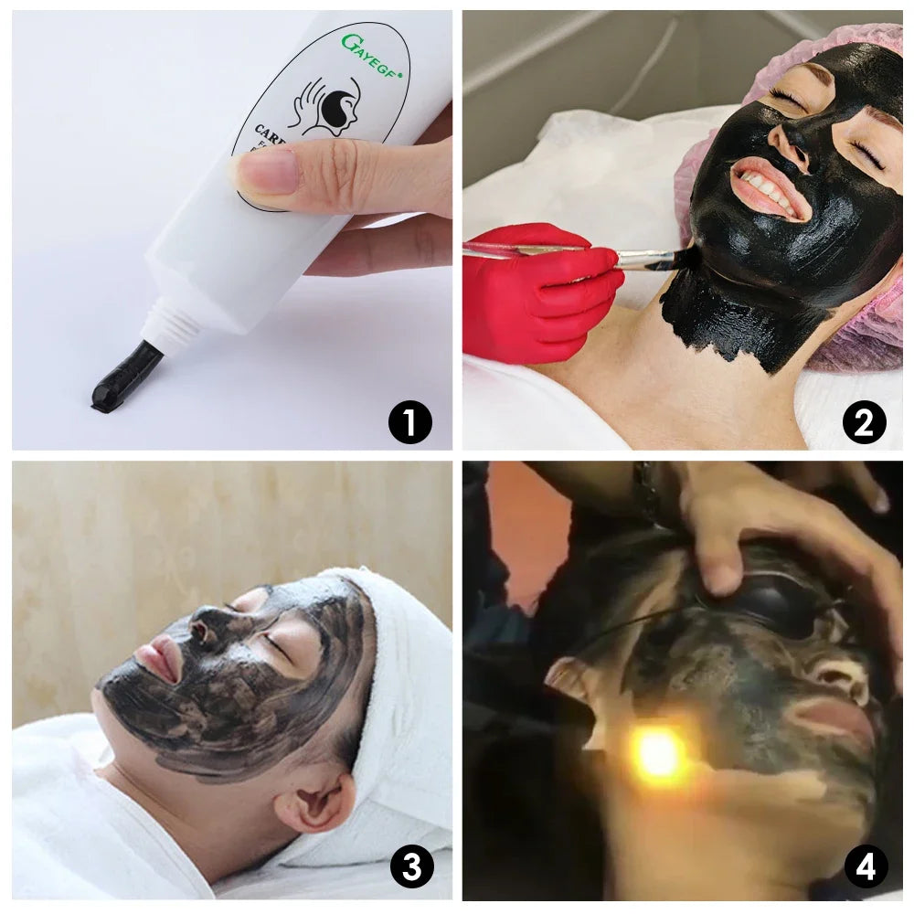 GAYEGF Carbon Gel Black Face Mask Cream | Deep Cleansing, Whitening & Skin Rejuvenation | Laser-Support Nano Toner Formula | 80g