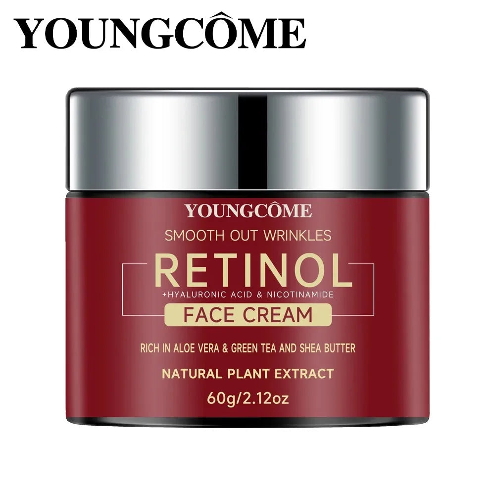 YOUNGCOME Retinol Lifting & Firming Face Cream | With Hyaluronic Acid, Niacinamide, Aloe Vera & Green Tea | Anti-Aging, Moisturizing & Brightening