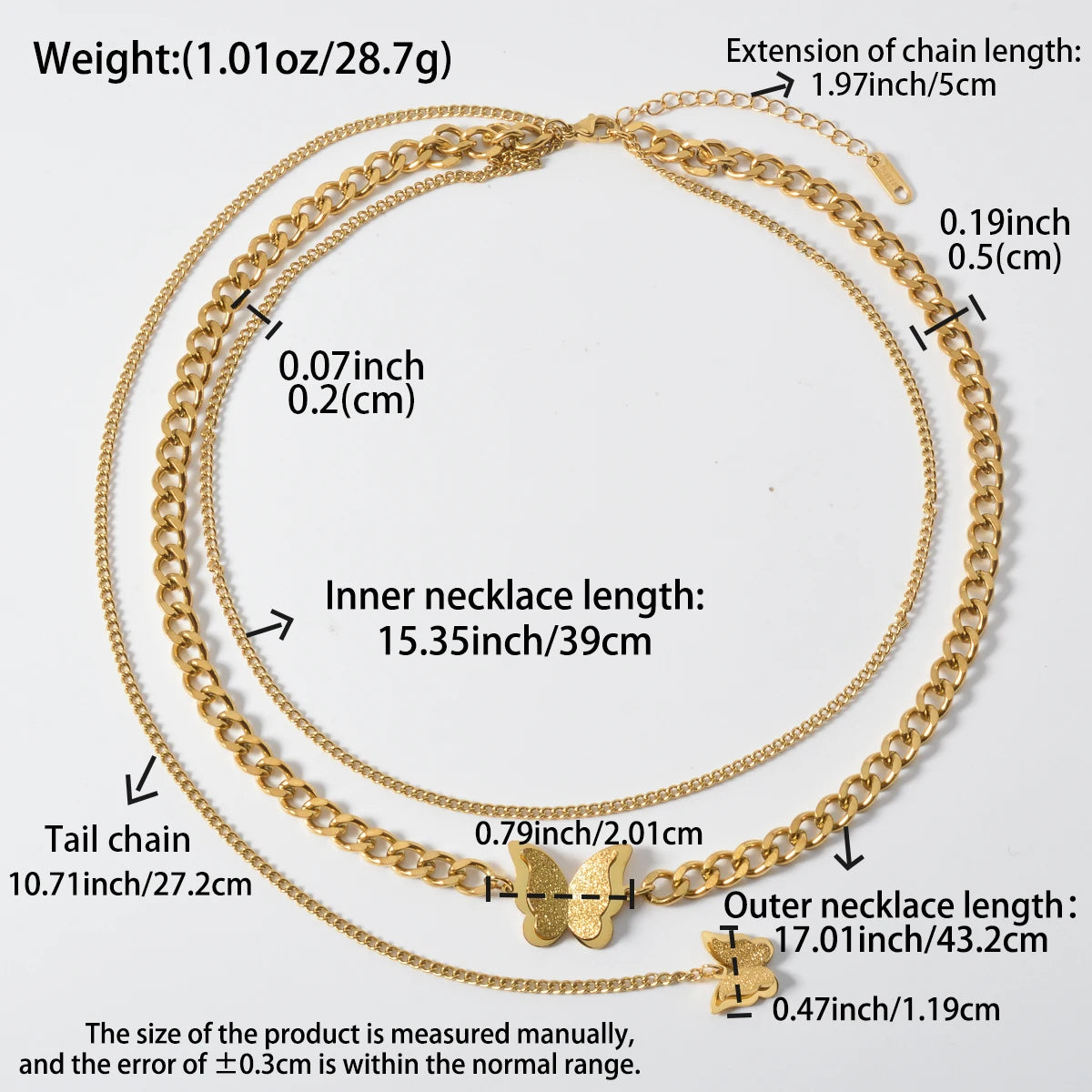 Fashion Gold Plated Layered Necklace Trendy Thin Chain Pendant Dainty Stackable Jewelry Gift for Women Birthday Valentine