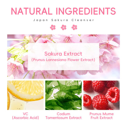 Laikou | Japan Sakura Cleanser | Deep Cleansing, Moisturizing & Skin Softening Care
