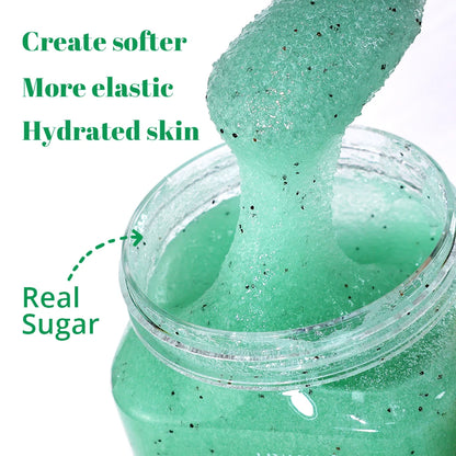 Shea Sugar Body Scrub Exfoliating Polish Soften Nourish Smooth Skin Moroccan Rose Coconut Lime Pineapple Bath Clean Moisturizing