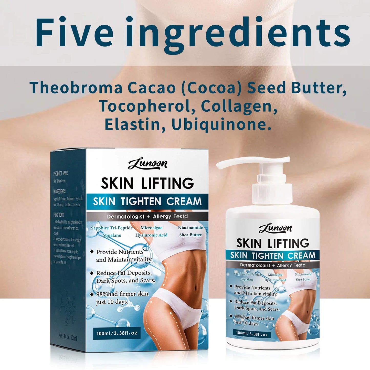Tightening Body Lotion Cream Lifting Firming Skin Anti Dryness Brightening Collagen Improve Sagging Reduce Knee Thigh Melanin