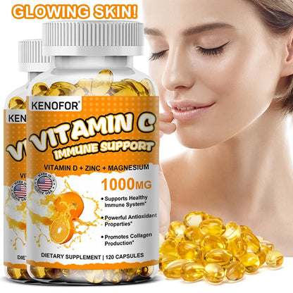 Kenofor | Vitamin C Immune Support Capsules | Collagen & Immunity Booster