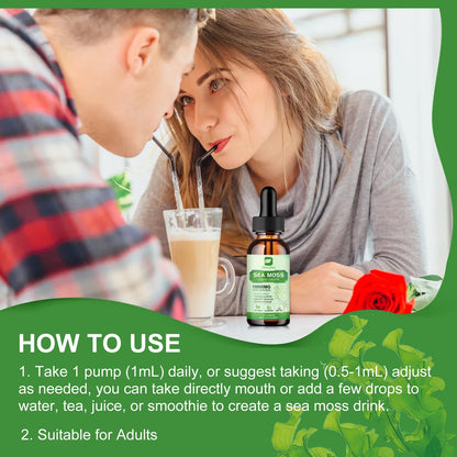 Beworths | Sea Moss Liquid Drops Burdock Root | Thyroid, Immunity & Weight Support