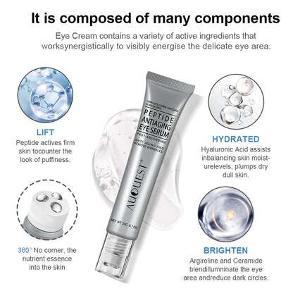 Peptide Eye Cream | Dark Circle & Eye Bag Removal, Anti-Wrinkle, Firming | Skin Care Products