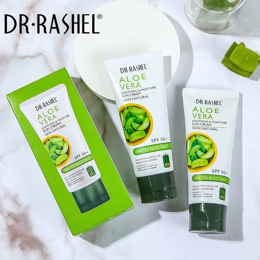 DR.RASHEL SPF 50 Sunscreen BB Cream | Moisturizing Face & Body Sunblock with Aloe Vera | Skin Protection & Whitening | Prevents Sunburn