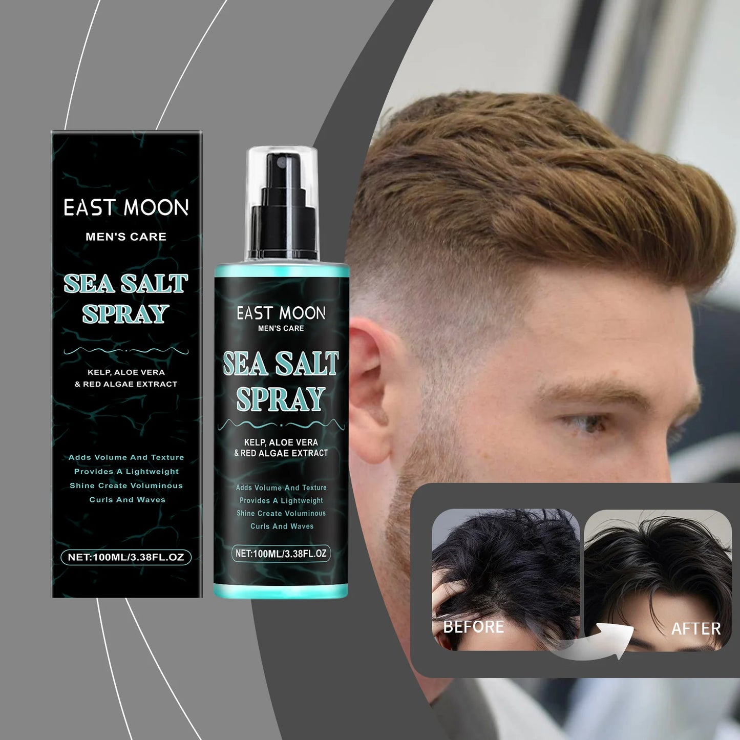 Sea Salt Hair Styling Spray Improving Thickening Strong Holding Non Greasy Fluffy Volumizing Reducing Sticky Hair Nourishing Oil