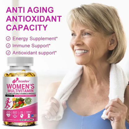 Bcuelov | Women's Multivitamin | 21 Vitamins & Minerals for Hair, Skin & Immunity