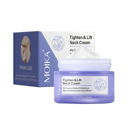 MOIKA Tighten & Lift Neck Cream – 50ml Firming & Brightening Moisturizer for Fine Lines, Elasticity & Neck Care