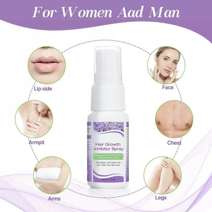 Permanant Hair Growth Removal Inhibitor Spray Beard Bikini Intimate Legs Body Armpit Painless Facial Stop Hair