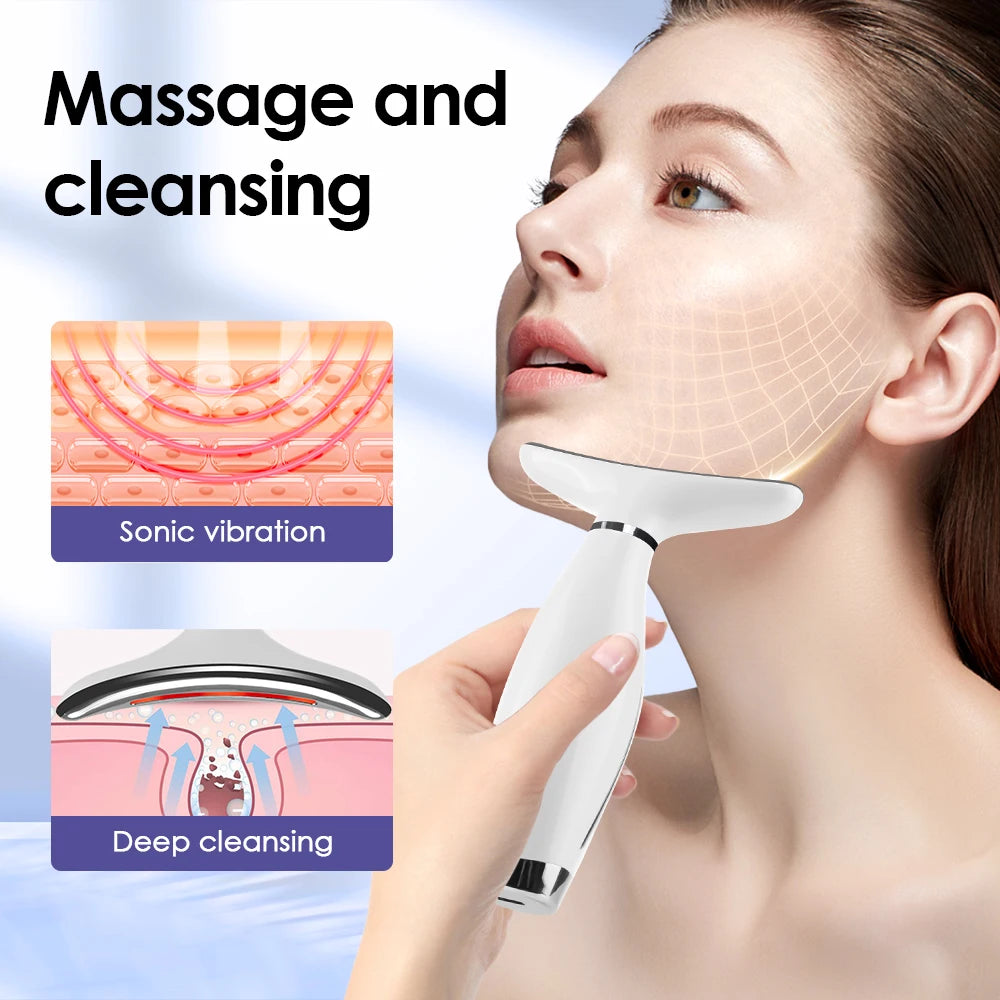 Neck & Face Beauty Device | Vibration Massage | Face Lifting Machine for Home Use