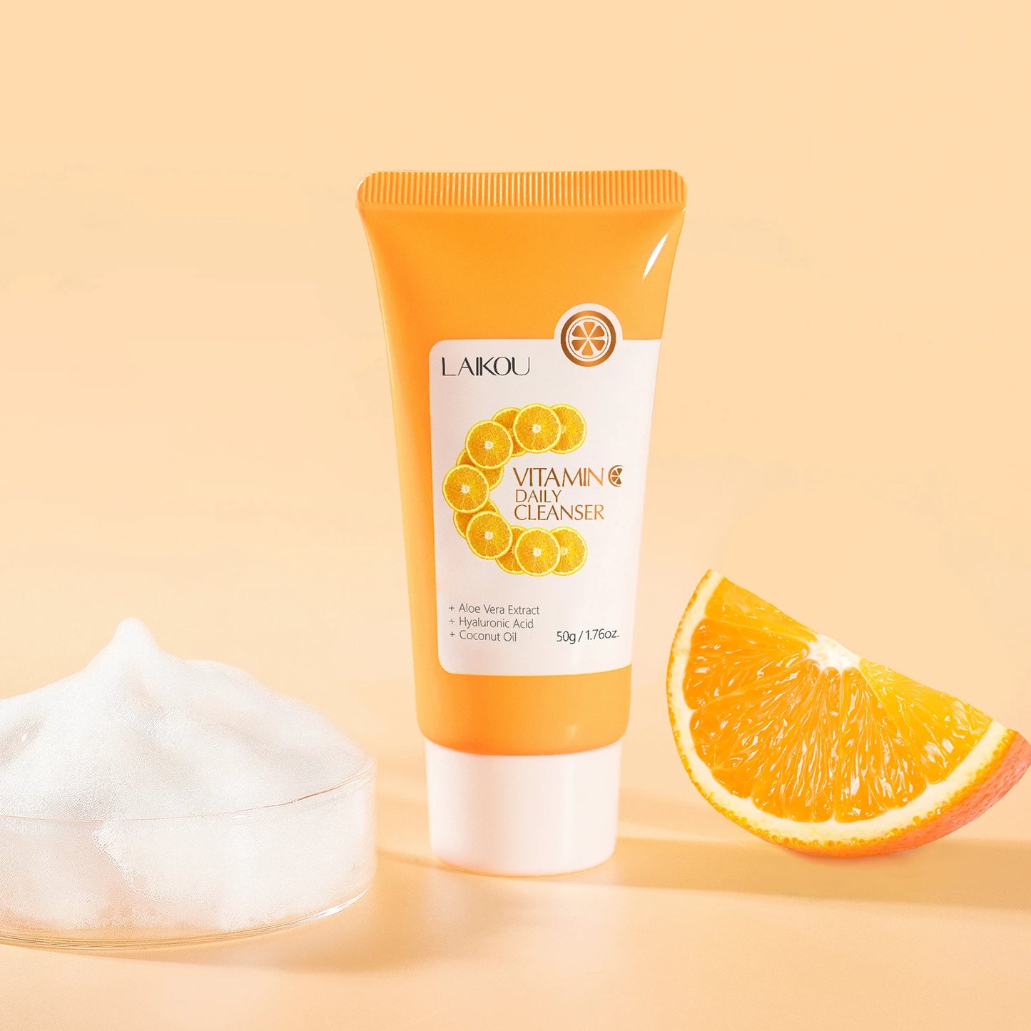 LAIKOU | Vitamin C, Aloe Vera & Hyaluronic Acid | Brightening & Deep Cleansing