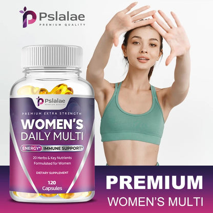 Pslalae | Women's Daily Multi | Energy & Immune Support