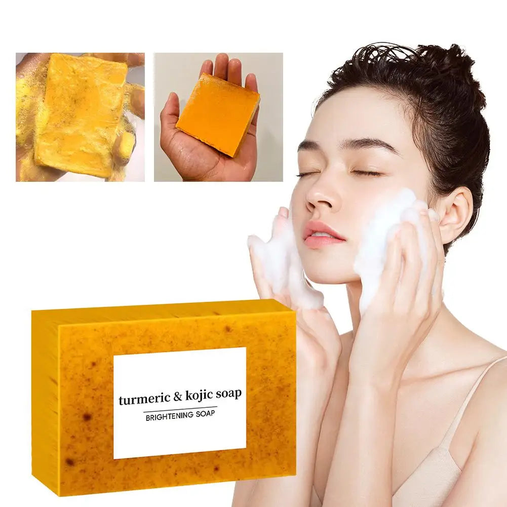 Handmade Soap | Turmeric, Lemon & Kojic Acid | Brightening & Deep Cleansing – 100g