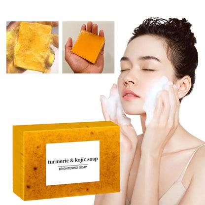 Handmade Soap | Turmeric, Lemon & Kojic Acid | Brightening & Deep Cleansing – 100g