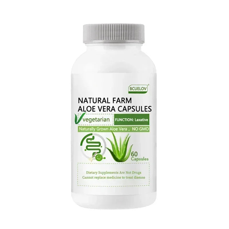 Bcuelov | Natural Aloe Supplement | Fat Burn, Detox, Metabolism Support, Laxative | 60 Capsules
