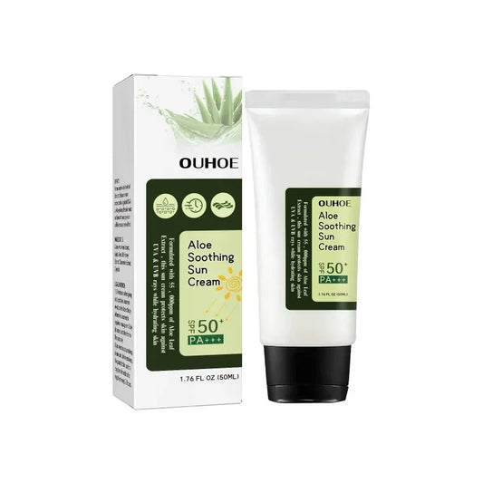 OUHOE | Aloe Leaf Extract | SPF 50+ PA+++ Sun Protection, UV Isolation, Moisturizing & Non-Greasy | 50ml