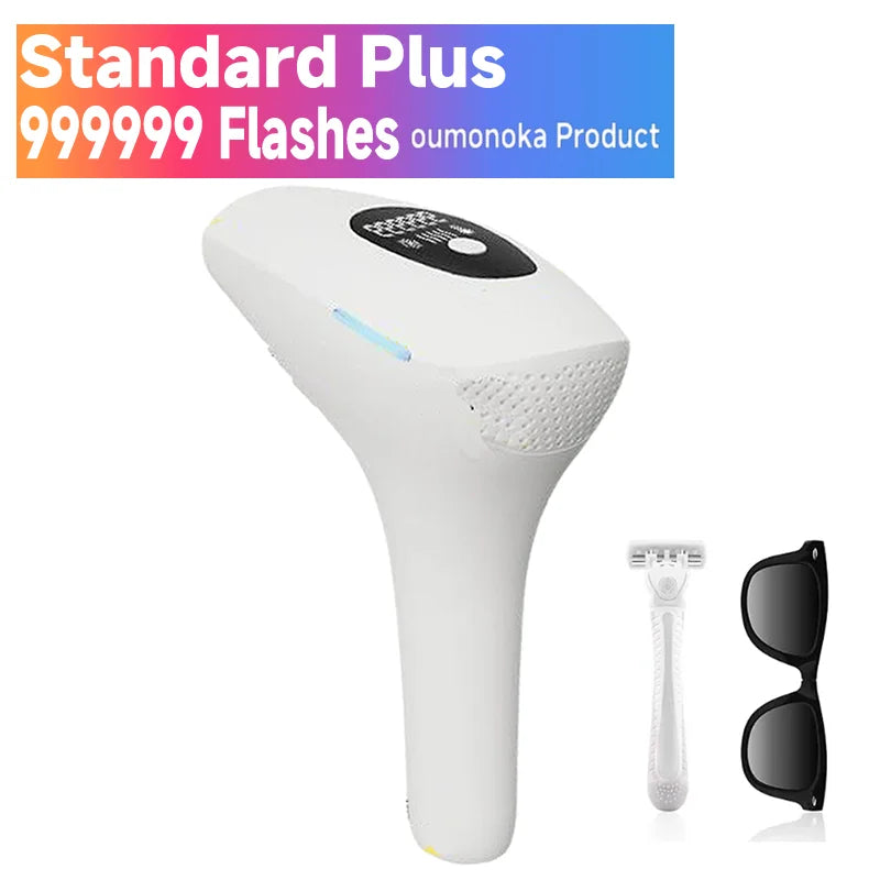Permanent IPL Laser Hair Remover | Vibration Shaver | Facial & Body Use for Men & Women