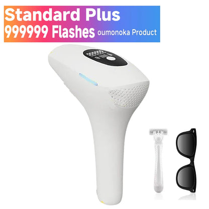 Permanent IPL Laser Hair Remover | Vibration Shaver | Facial & Body Use for Men & Women