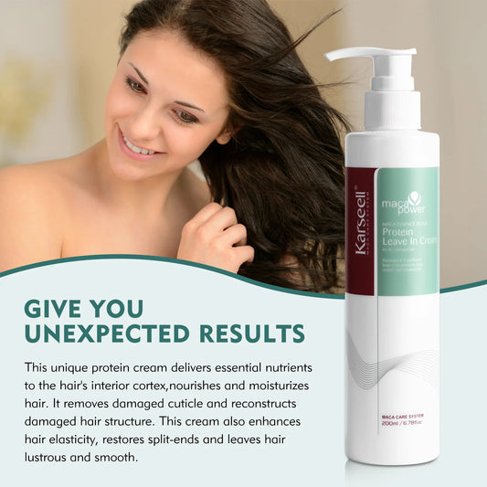 Karseell Leave In Conditioner Repair Protein Cream Hair Treatment  Natural Essences Organic Protein Cream for Dry Damaged Hair