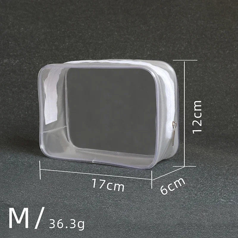 Transparent PVC Bags Travel Organizer Clear Makeup Bag for Toiletries and Cosmetics Waterproof Beauty Case for  Travelers