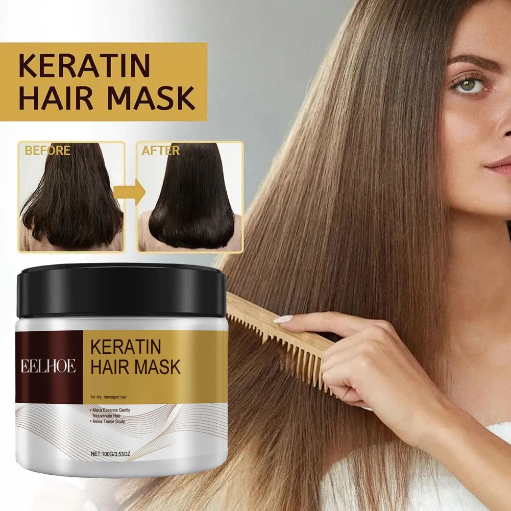 Collagen Hair Mask Keratin Hair Treatment Deep Repair Argan Oil Collagen Essence Keratin Conditioner For Dry Damaged Hair