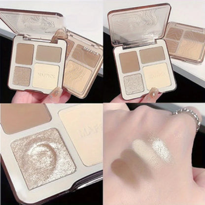 Natural Stereoscopic Face Powder Palette  Matte Bronzer  Contour Shading  Multifunctional Highlighter  Cosmetic Blush gift