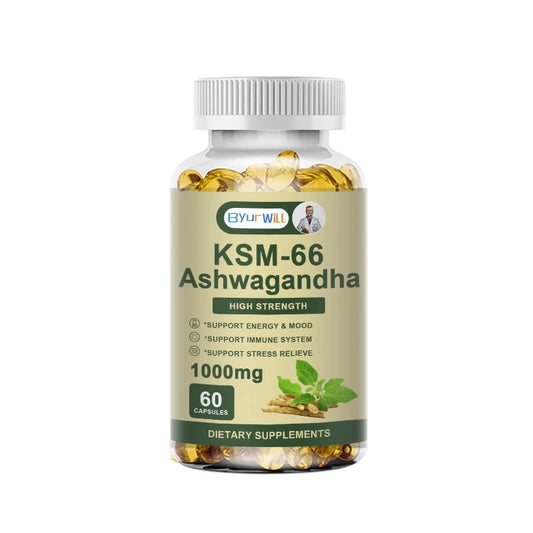 Byurwill | KSM-66 Ashwagandha-Dietary Supplements | Supports Stress, Mood & Energy