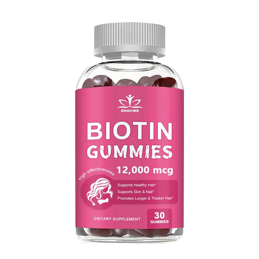 SNGHWE | Collagen & Biotin Gummies| Hair Growth, Skin & Nail Support | 60 Gummies