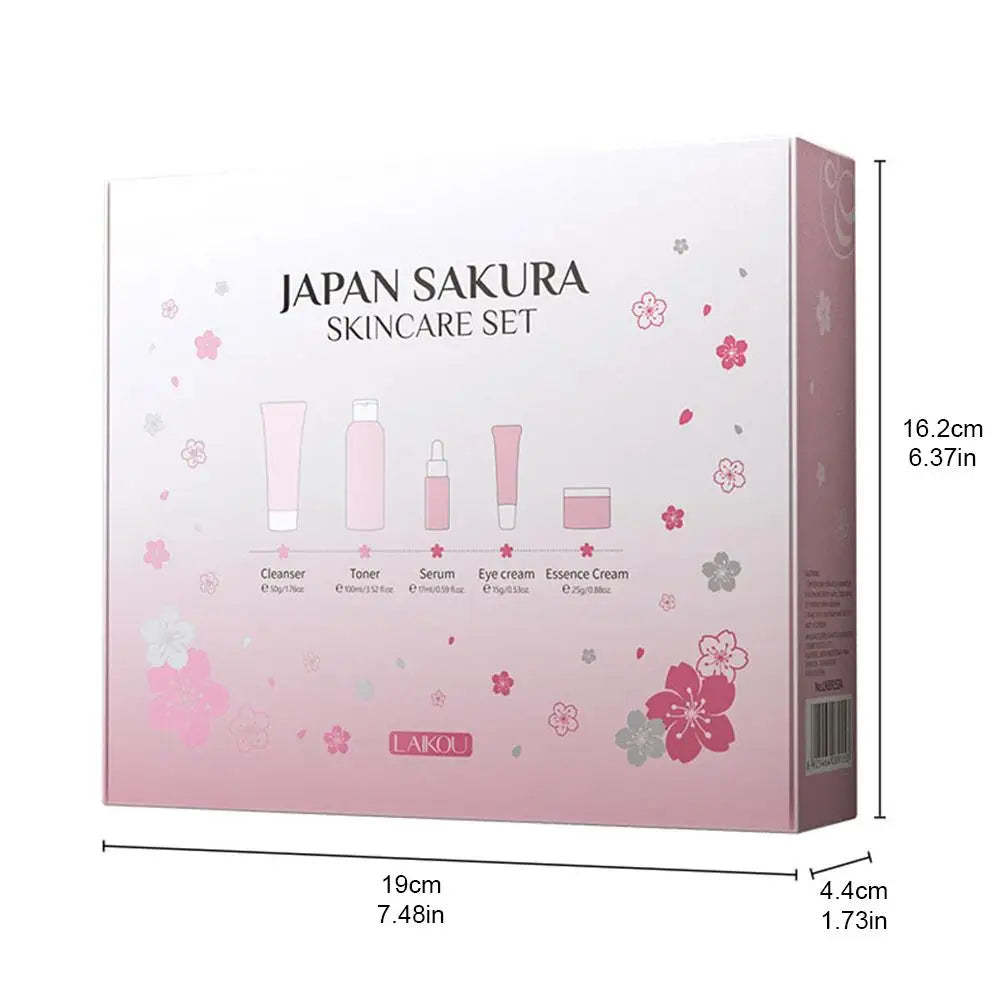 Sakura | Radiant Skincare Gift Set | Toner, Serum, Cream & More | 3–5 Piece Collection