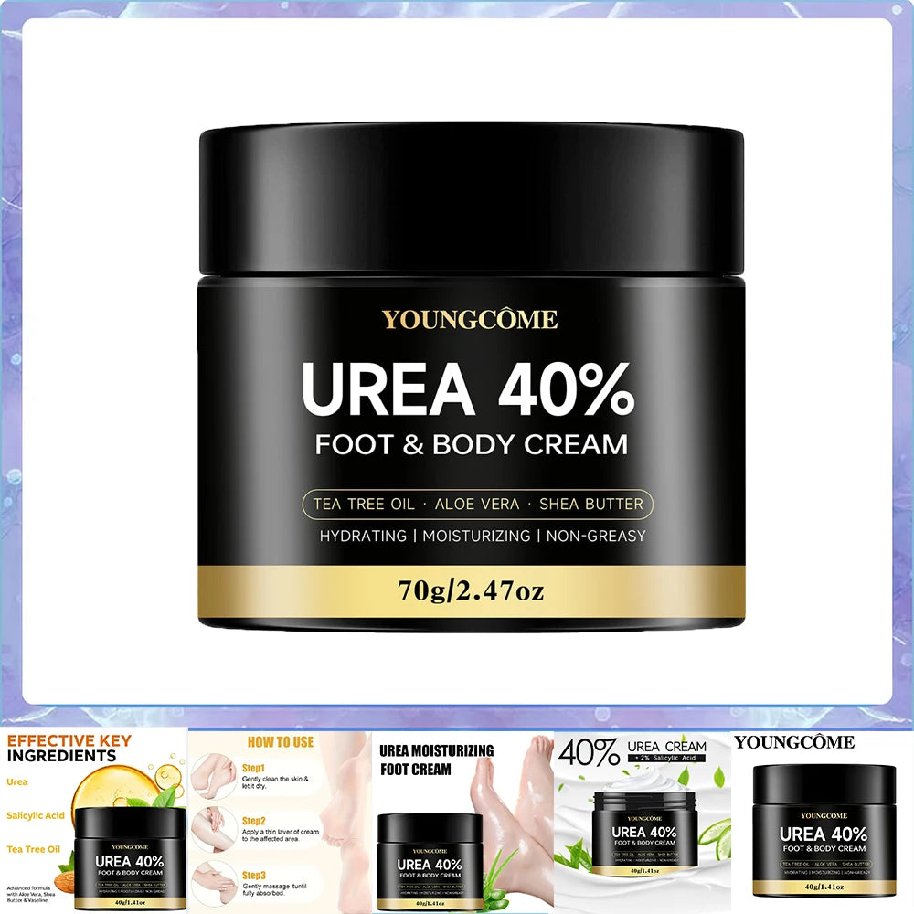 Urea 40% Cream Foot Cream for Dry Cracked Feet Heels Knees Hands Repair Treatment,Moisturizer Dead Skin Remover Foot Cream