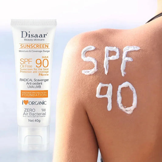 Disaar Sunscreen Cream SPF 90 | Original Facial & Body Solar Protector | Moisturizing UV Protection Sunblock Lotion