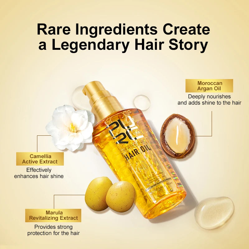PURC Argan Hair Serum Oil Repair Frizz Dry Damaged Scalp Treatments Smoothing Nourishing Improvement Hair Serum Care Products