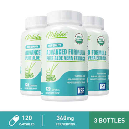 Pslalae | Organic Aloe Vera Capsules | Gut Health, Digestive Comfort, Immune Support | 60 Capsules
