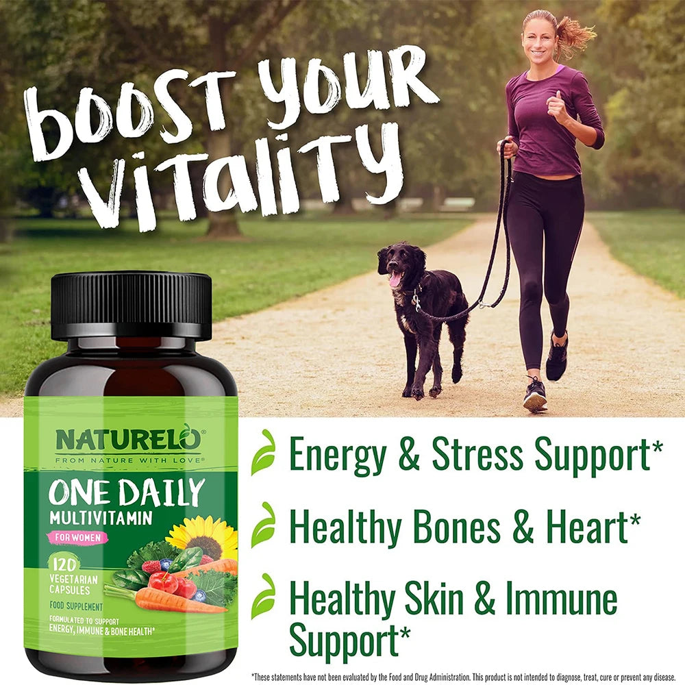 NATURELO | Women’s Multivitamin | Energy, Hair, Skin & Nails Support