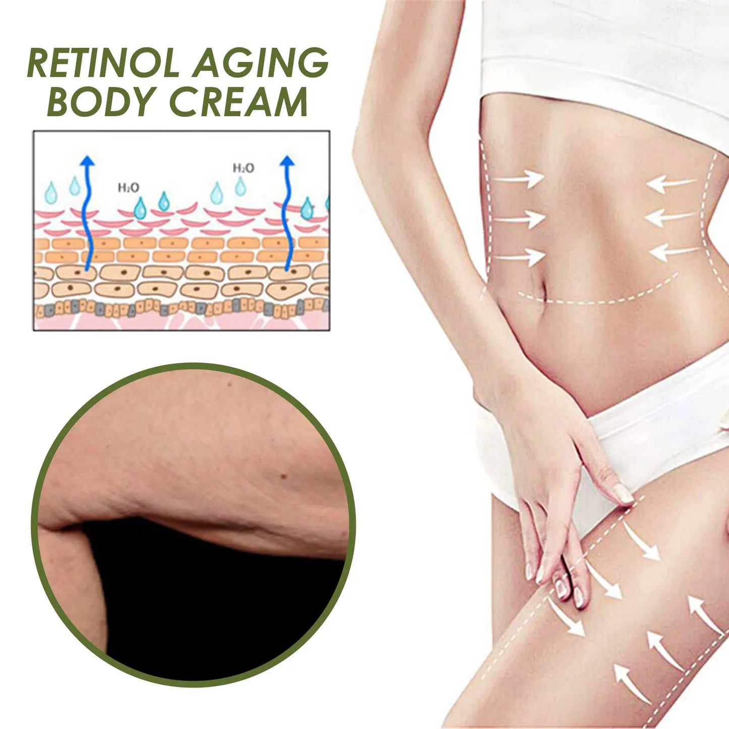 Anti Cellulite Body Lotion Improve Sagging Anti-aging Shaping Soften Lightening Fine Lines Moisturizing Body Tightening Cream