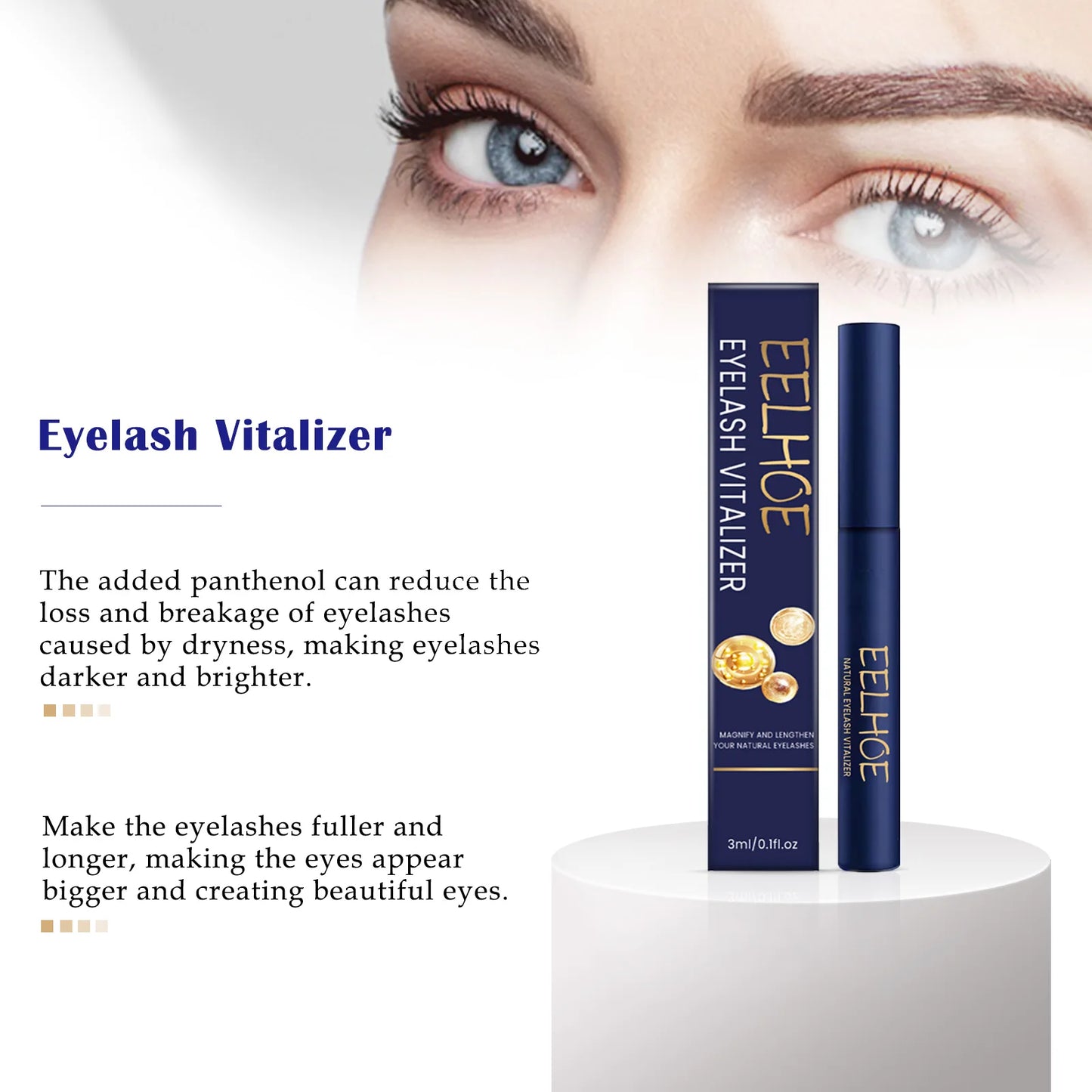 EELHOE | Eyelash Growth Serum | Eyebrow Enhancement, Lash Extension, Follicle Nutrition, Thicker Eyelashes | Liquid