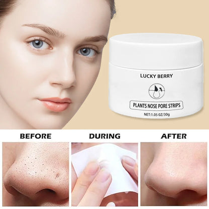 LUCKY BERRY Milky Mud Nose Pore Strips | Deep Cleansing for Acne & Blackhead Removal | Lightweight, Non-Greasy Formula | 30g