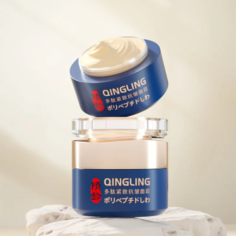 Peptide Firming Face Cream Triple Hyaluronic Acid Moisturizer for Wrinkle Smoothing &Skin Elasticity,Non-Greasy Ceramide Complex
