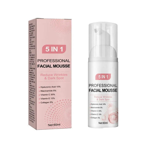 Professional Facial Mousse | Vitamin C, Hyaluronic Acid & Niacinamide | Deep Cleansing & Anti-Aging