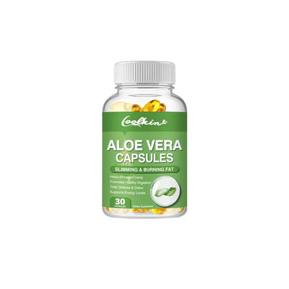 Coolkin | Natural Aloe Vera Extract Capsules | Slimming, Fat Burning, Detox, Digestion, Energy Support | 60 Capsules