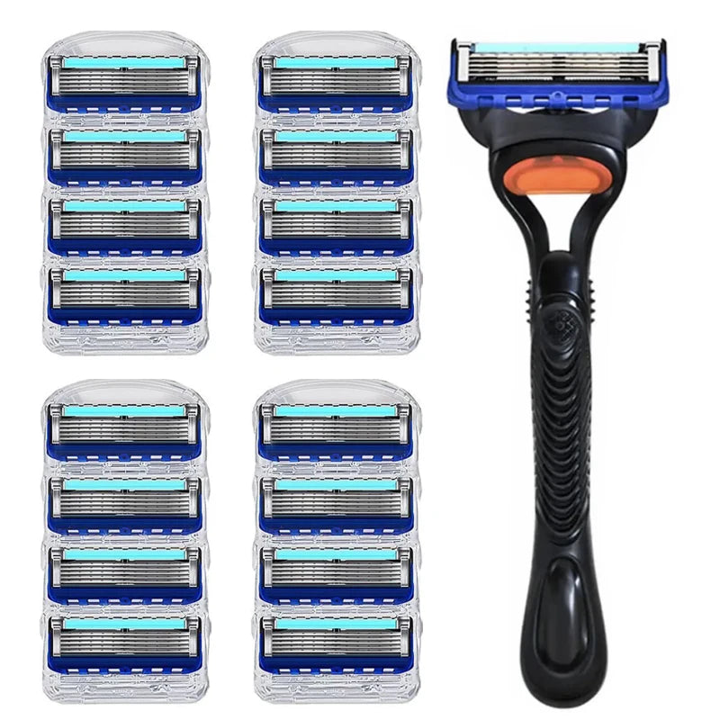 Razor Shaver for Men, Premium Shaving Shaver, 5-Layer Razor Face Beard Hair Comes with Replaceable Blades, 5-Layer Refills