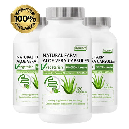 Bcuelov | Natural Aloe Supplement | Fat Burn, Detox, Metabolism Support, Laxative | 60 Capsules