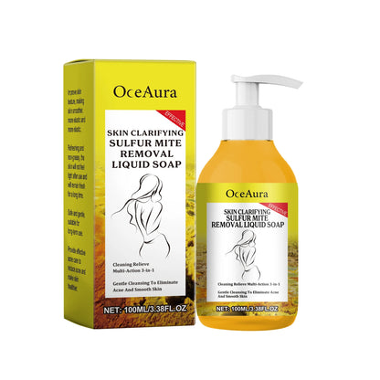 Sulfur Shower Gel Deep Cleaning Pores Removing Mites Oil Control Hydrating Improve Rough Skin Brightening Skin Tone Body Wash