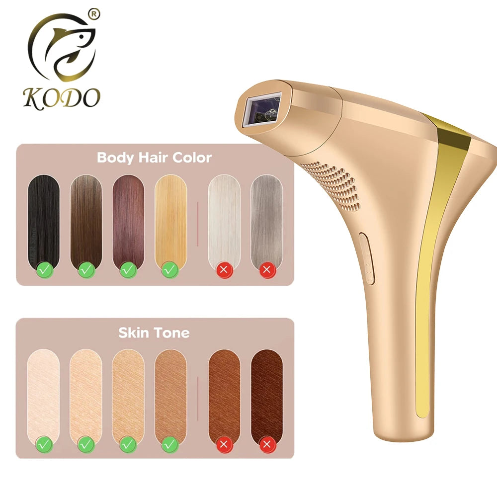 KODO 2025 High-End Ice Laser Hair Removal | 4-in-1 Permanent IPL Photoepilator for Face & Body
