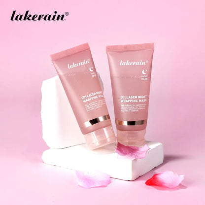Lakerain Collagen Night Wrapping Mask | Korean Peel-Off Mask for Anti-Wrinkle, Lifting & Overnight Care | 80g