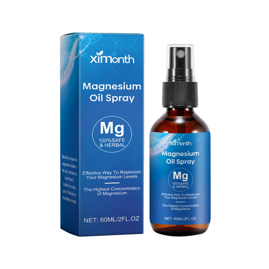 Ximonth Magnesium Oil Spray – 60ml Natural Essential Oil Mist for Muscle Relief, Sleep Support & Skin Softening