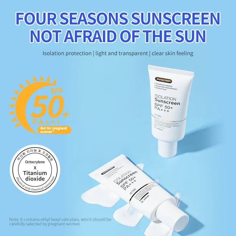 Sunscreen Cream SPF 50+ | Long-Lasting, Waterproof & Non-Sticky UV Protection | Moisturizing Sunblock for Face & Body