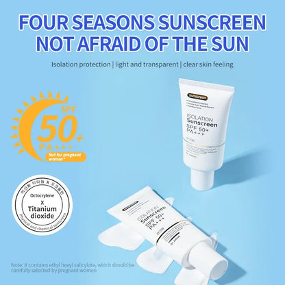 Sunscreen Cream SPF 50+ | Long-Lasting, Waterproof & Non-Sticky UV Protection | Moisturizing Sunblock for Face & Body