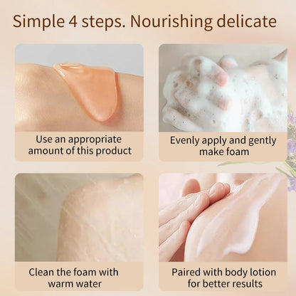 200ML fragrance citrus body shower gel moisturizing deep cleansing long-lasting fragrance rich foam